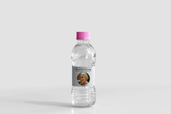 Floral Water Bottle Label Template
