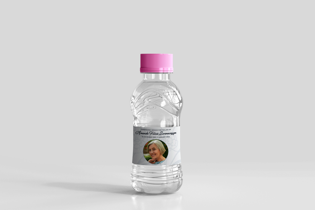 Floral Water Bottle Label Template