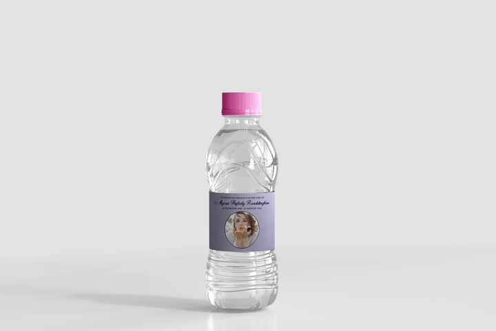 Purple Haze Water Bottle Label Template