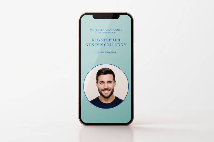 Minimalist Newspaper Style Death Announcement Template