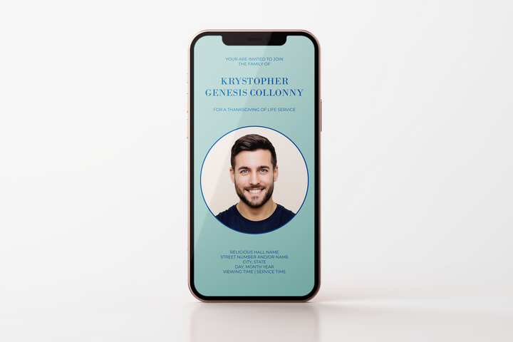 Minimalist Funeral Invitation Template