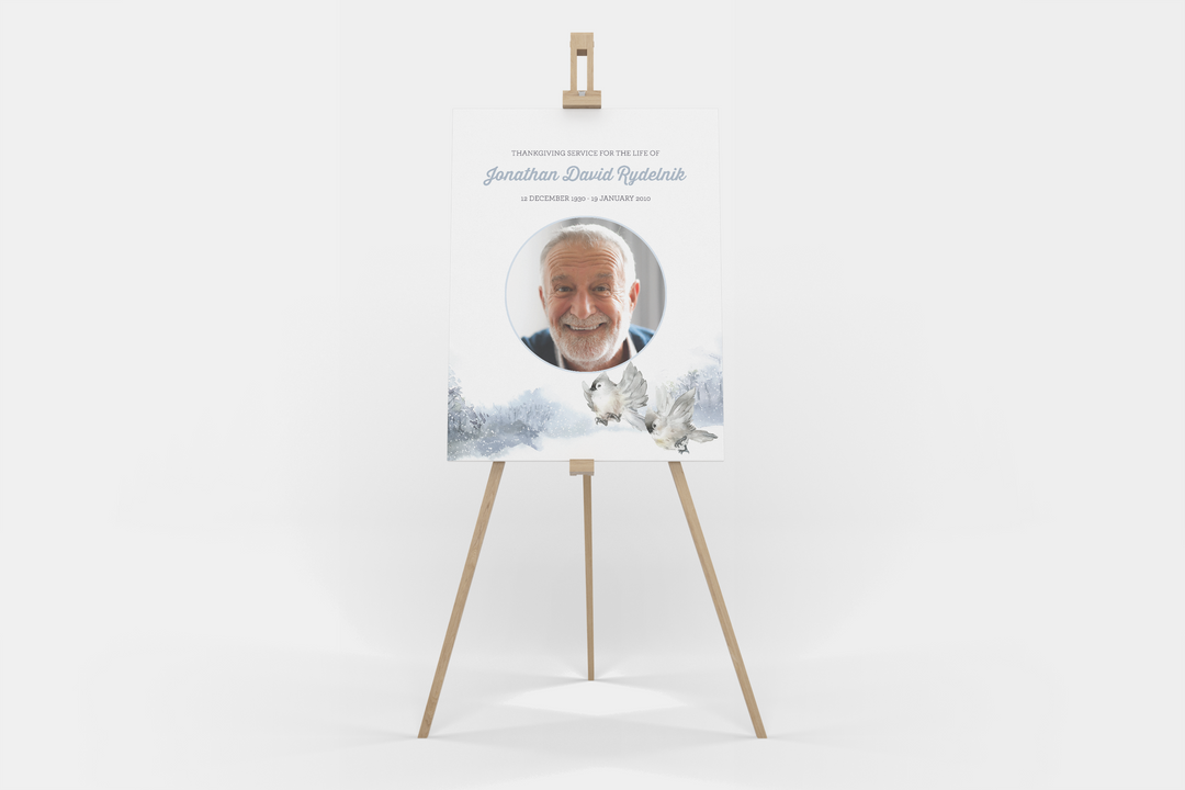 Erstellen Sie mit unserer digitalen Vorlage ein personalisiertes Begrüßungs-/Gedenkschild – personalisieren Sie es mit dem Foto und dem Text 1013 Ihres Liebsten