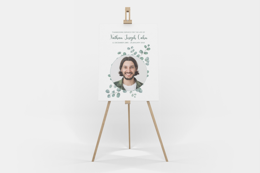Erstellen Sie mit unserer digitalen Vorlage ein personalisiertes Begrüßungs-/Gedenkschild – personalisieren Sie es mit dem Foto und dem Text 1014 Ihrer Liebsten