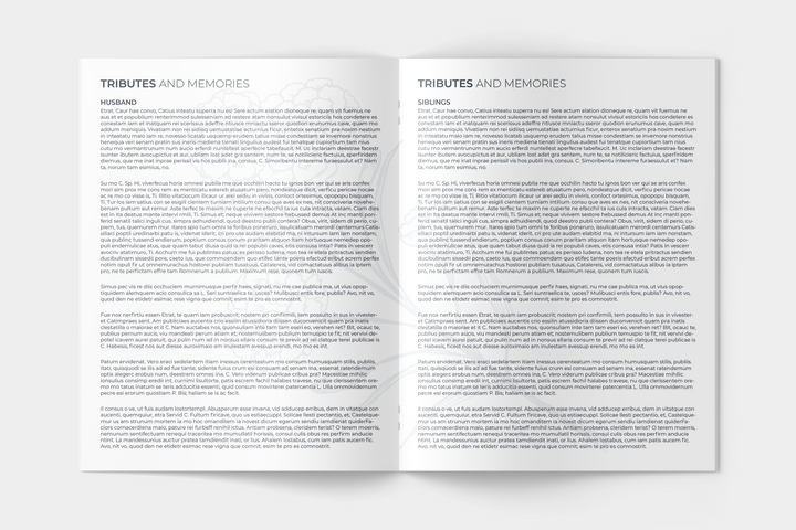Modello personalizzato per programma funebre di 12 pagine - Un tributo significativo 1001