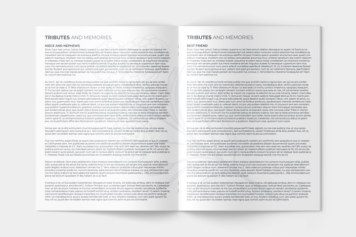 Modello personalizzato per programma funebre di 12 pagine - Un tributo significativo 1001