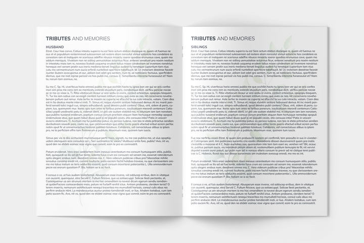 Modello personalizzato per programma funebre di 12 pagine - Un tributo significativo 1002