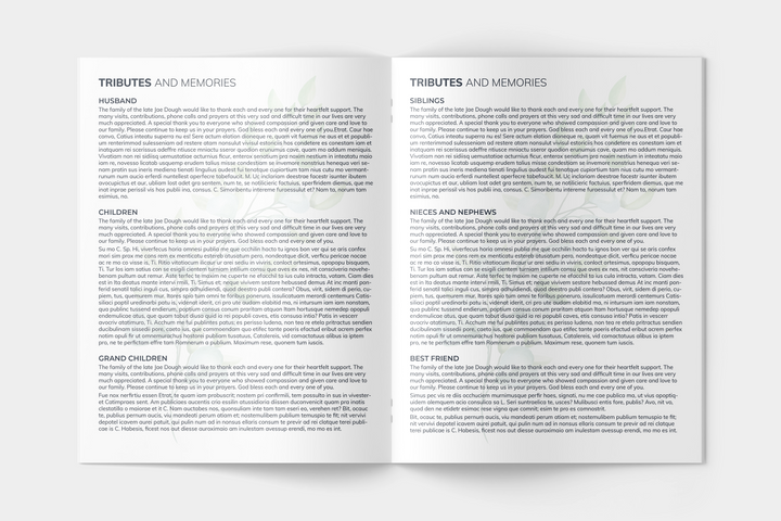 Greenery Funeral Program Template 12-Page Large