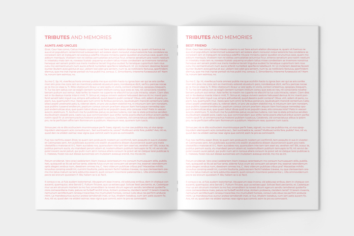 Modello personalizzato per programma funebre di 12 pagine - Un tributo significativo 1005