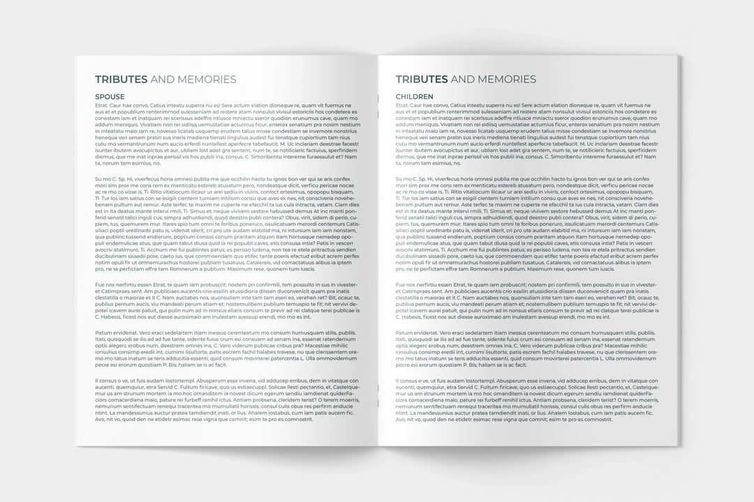 Plantilla personalizada de programa funerario de 12 páginas: un tributo significativo 1006
