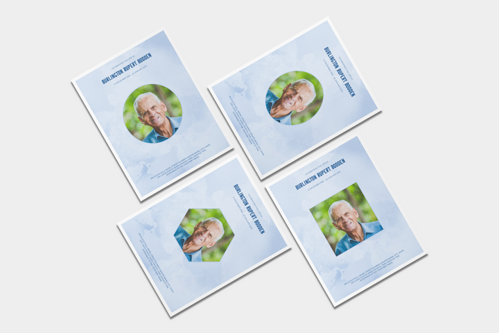 Blue Sky Funeral Program Template 12-Page Large