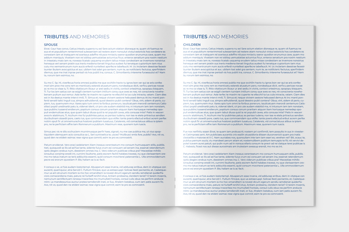 Blue Sky Funeral Program Template 12-Page Large