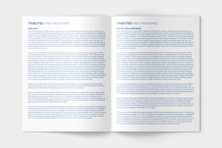 Blue Sky Funeral Program Template 12-Page Large