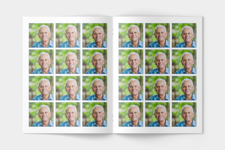 Blue Sky Funeral Program Template 8-Page Large