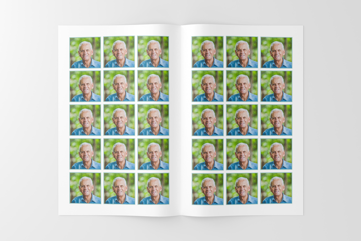 Blue Sky Funeral Program Template 8-Page Small