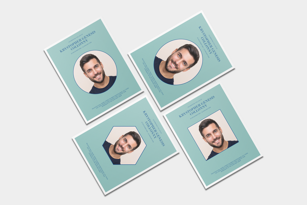 Plantilla personalizada de programa funerario de 12 páginas: un tributo significativo 1008