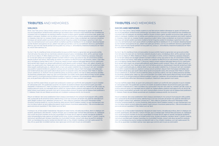 Plantilla personalizada de programa funerario de 12 páginas: un tributo significativo 1008