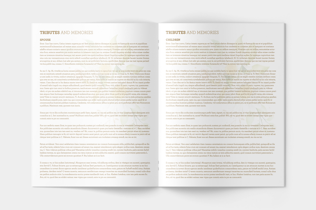 Daisy Funeral Program Template 12-Page Large