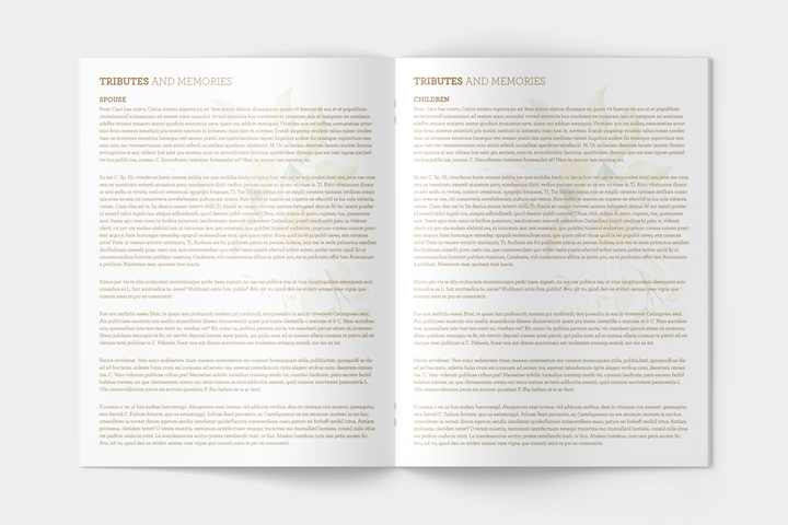 Daisy Funeral Program Template 12-Page Large