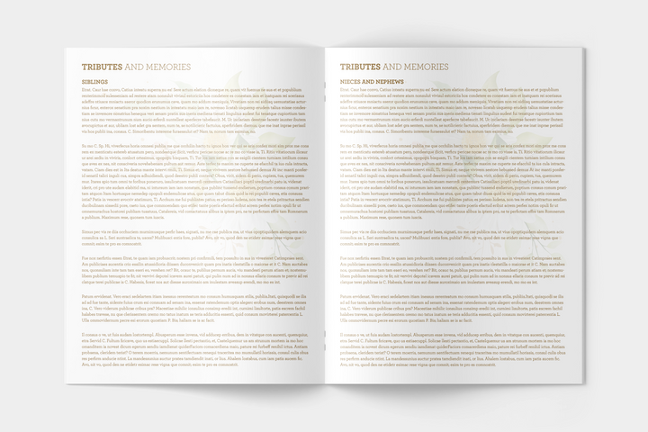 Daisy Funeral Program Template 12-Page Large