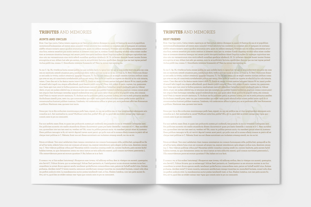 Daisy Funeral Program Template 12-Page Large