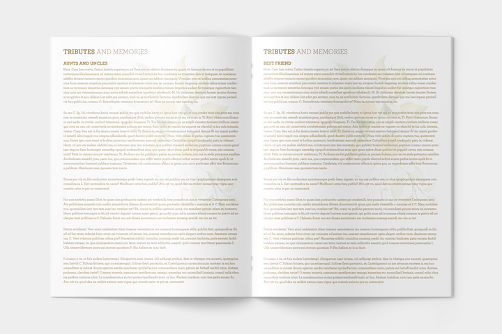 Daisy Funeral Program Template 12-Page Large