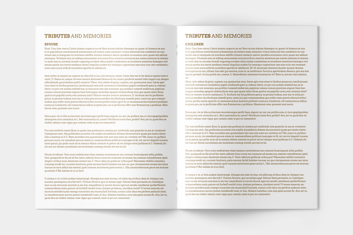 Green and Gold Marble Funeral Program Template 12-Page Large