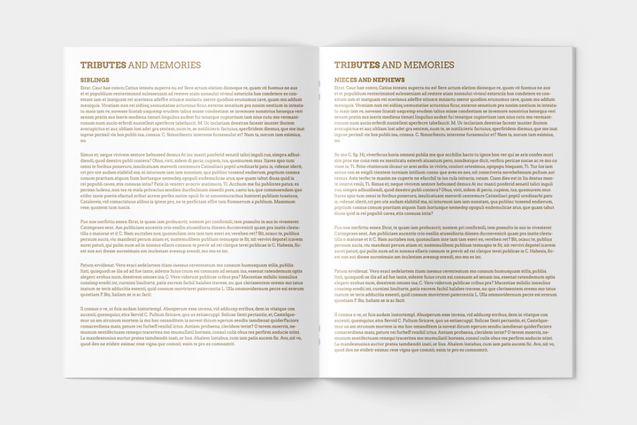 Green and Gold Marble Funeral Program Template 12-Page Large
