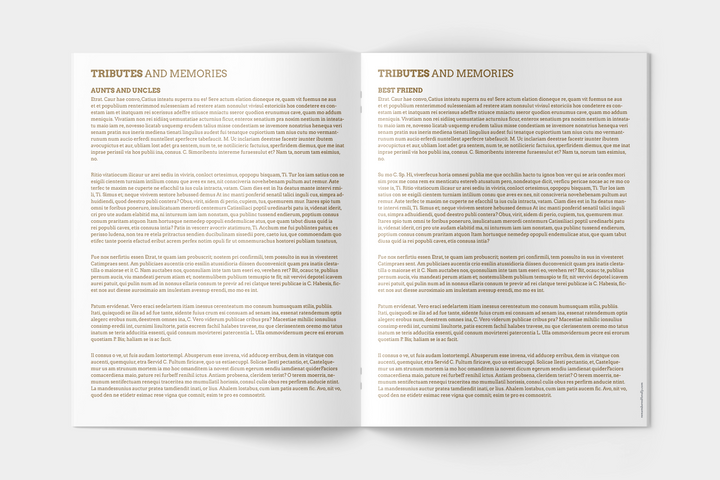 Green and Gold Marble Funeral Program Template 12-Page Large
