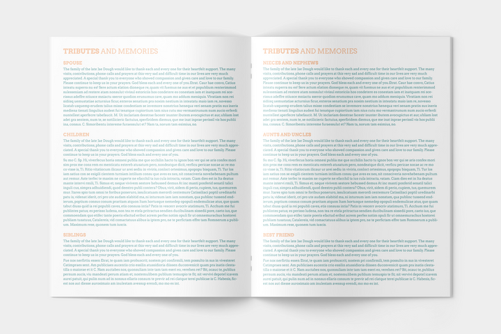 Vibrant Leaf Funeral Program Template 8-Page Large