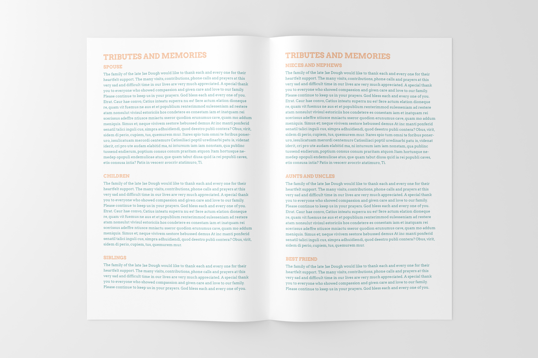 Vibrant Leaf Funeral Program Template 8-Page Small