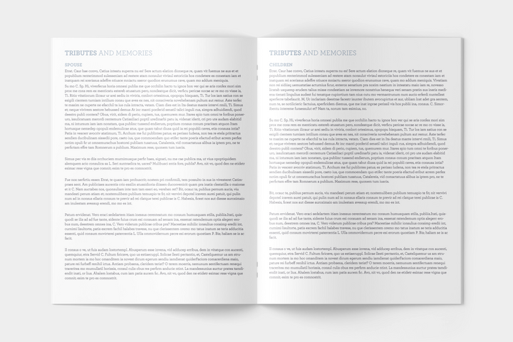 Winter Bird Funeral Program Template 12-Page Large