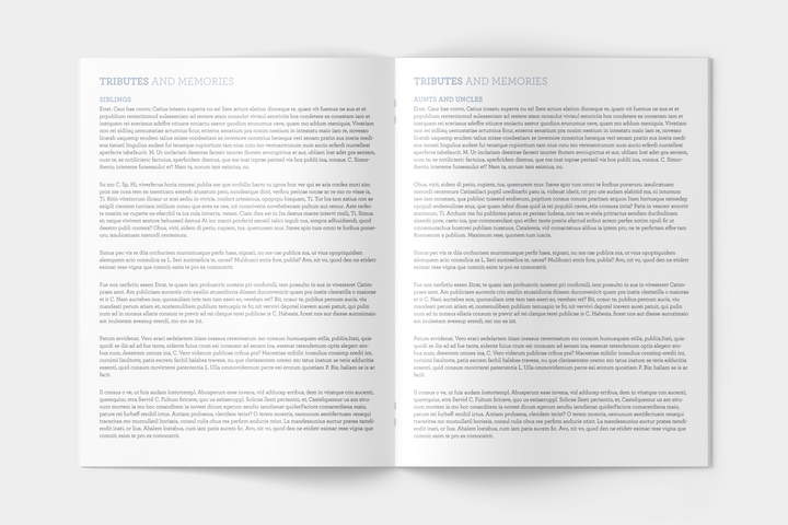 Winter Bird Funeral Program Template 12-Page Large