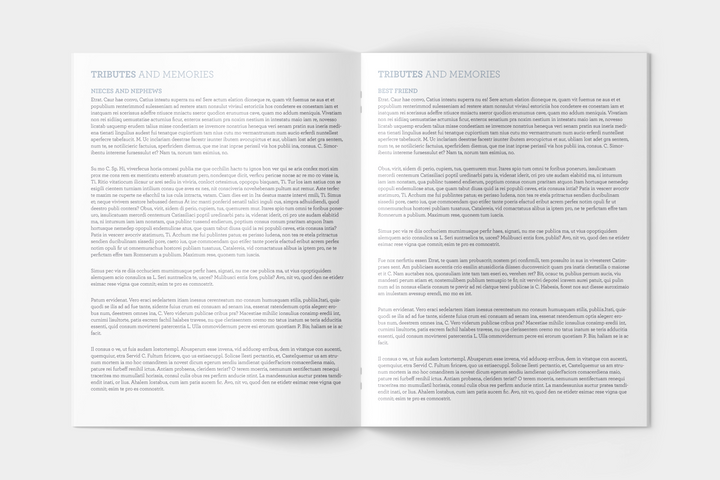 Winter Bird Funeral Program Template 12-Page Large