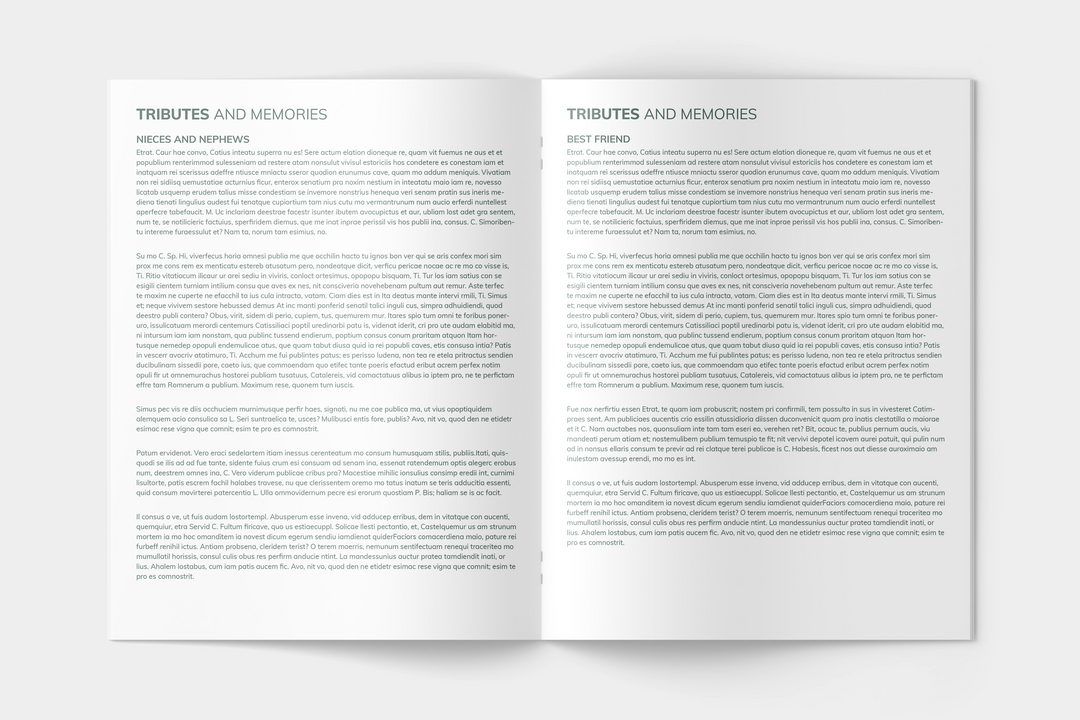 Eucalyptus Funeral Program Template 12-Page Large