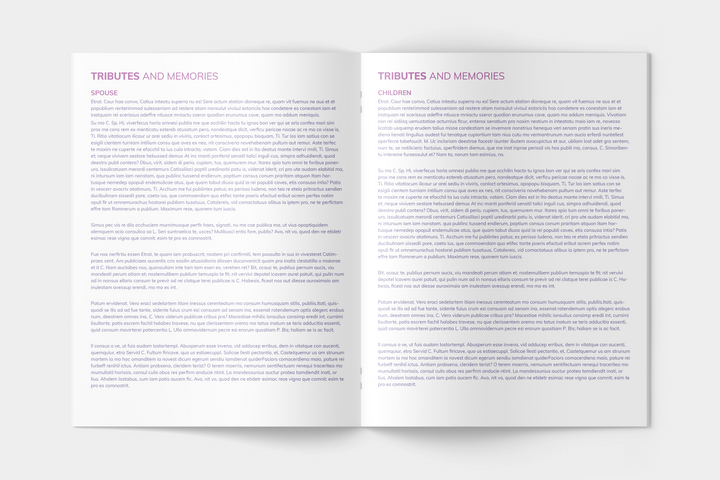 Lush Succulent Funeral Program Template 12-Page Large