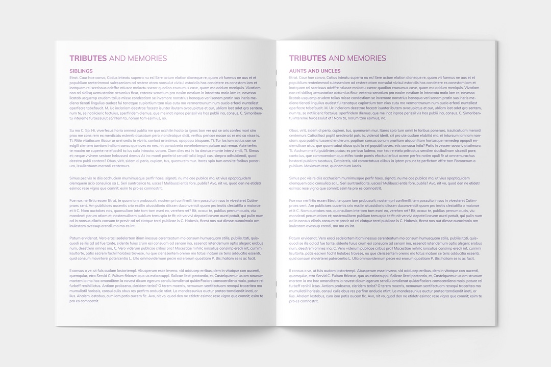 Lush Succulent Funeral Program Template 12-Page Large
