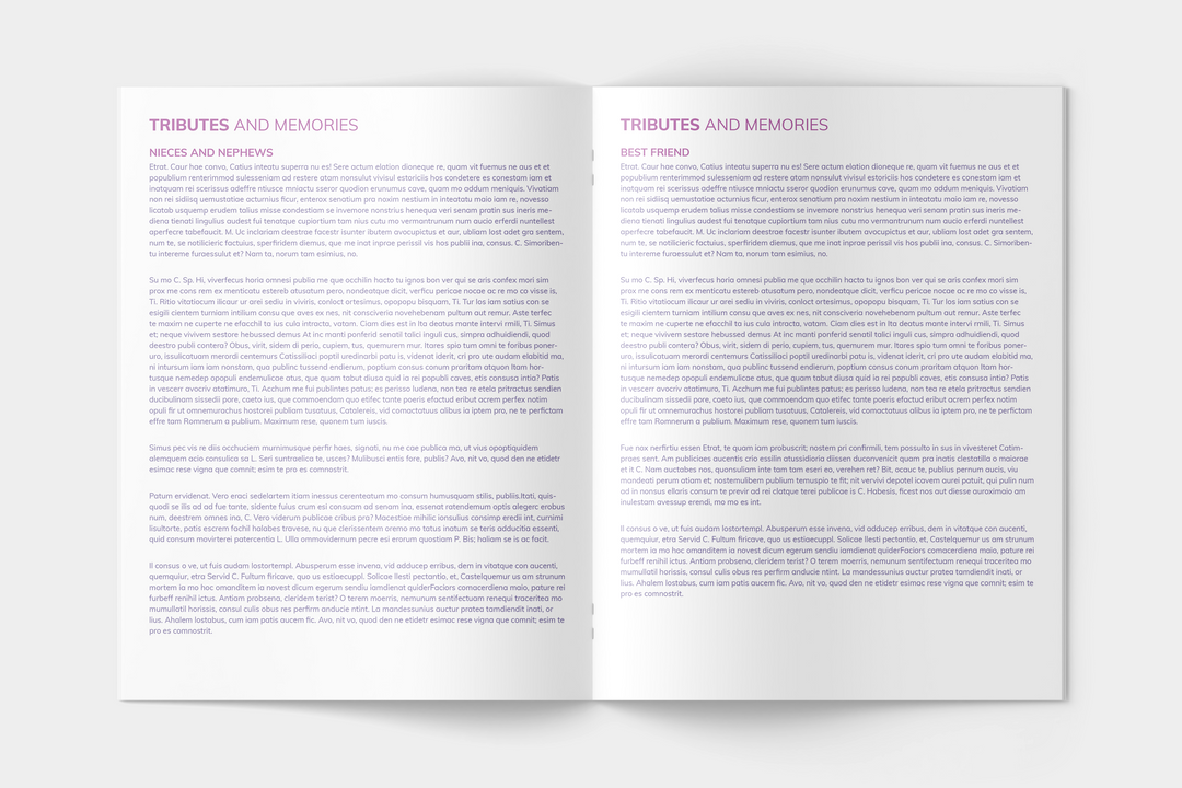 Lush Succulent Funeral Program Template 12-Page Large