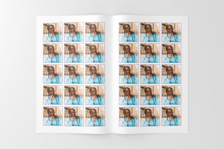 Lush Succulent Funeral Program Template 8-Page Small