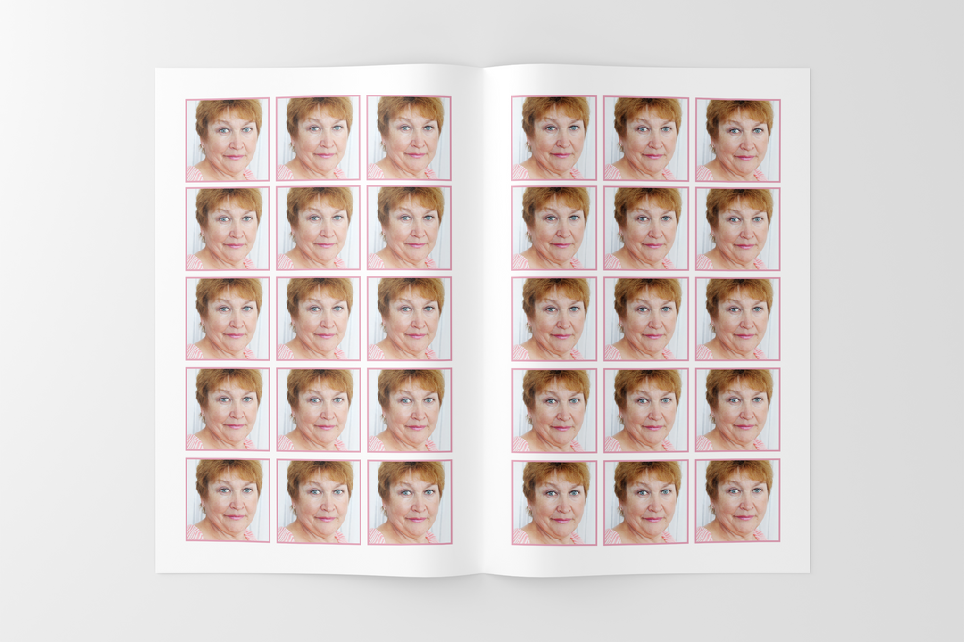 Red and Pink Floral Funeral Program Template 8-Page Small